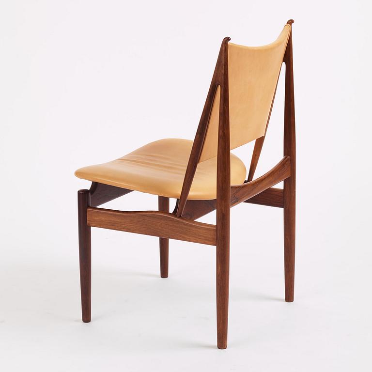 Finn Juhl, a rosewood "Egyptian" chair model FJ49, cabinetmaker Niels Vodder, Copenhagen, 1950s-60s.