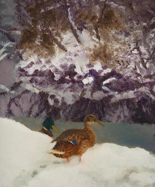 Bruno Liljefors, "Änder i snö".
