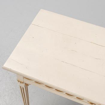 A painted Gustavian table, late 18th century.