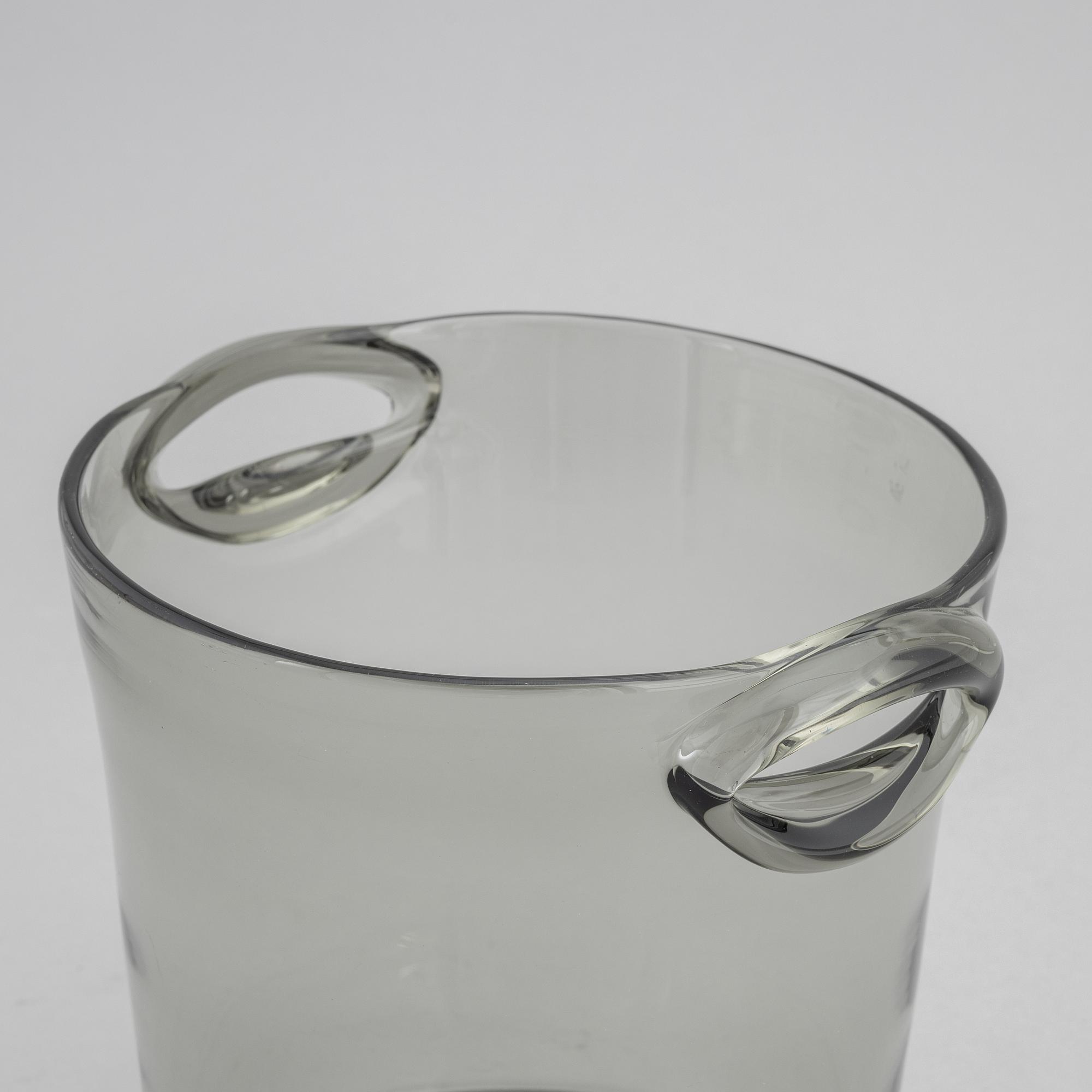 Nils Landberg, a glass champagne/wine cooler, Orrefors, 1950s.