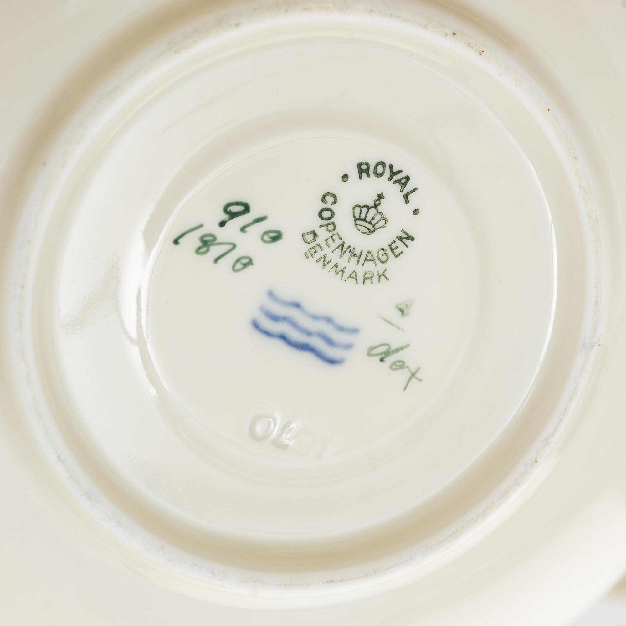 Royal Copenhagen, A Royal Copenhagen coffee service, Denmark, 20th century.
