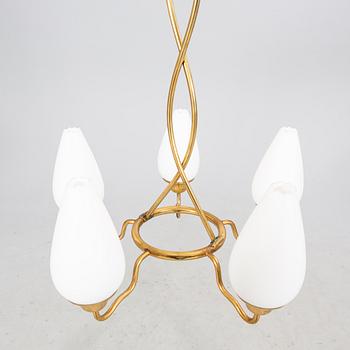 A 1940/50s ASEA brass ceiling pendant.