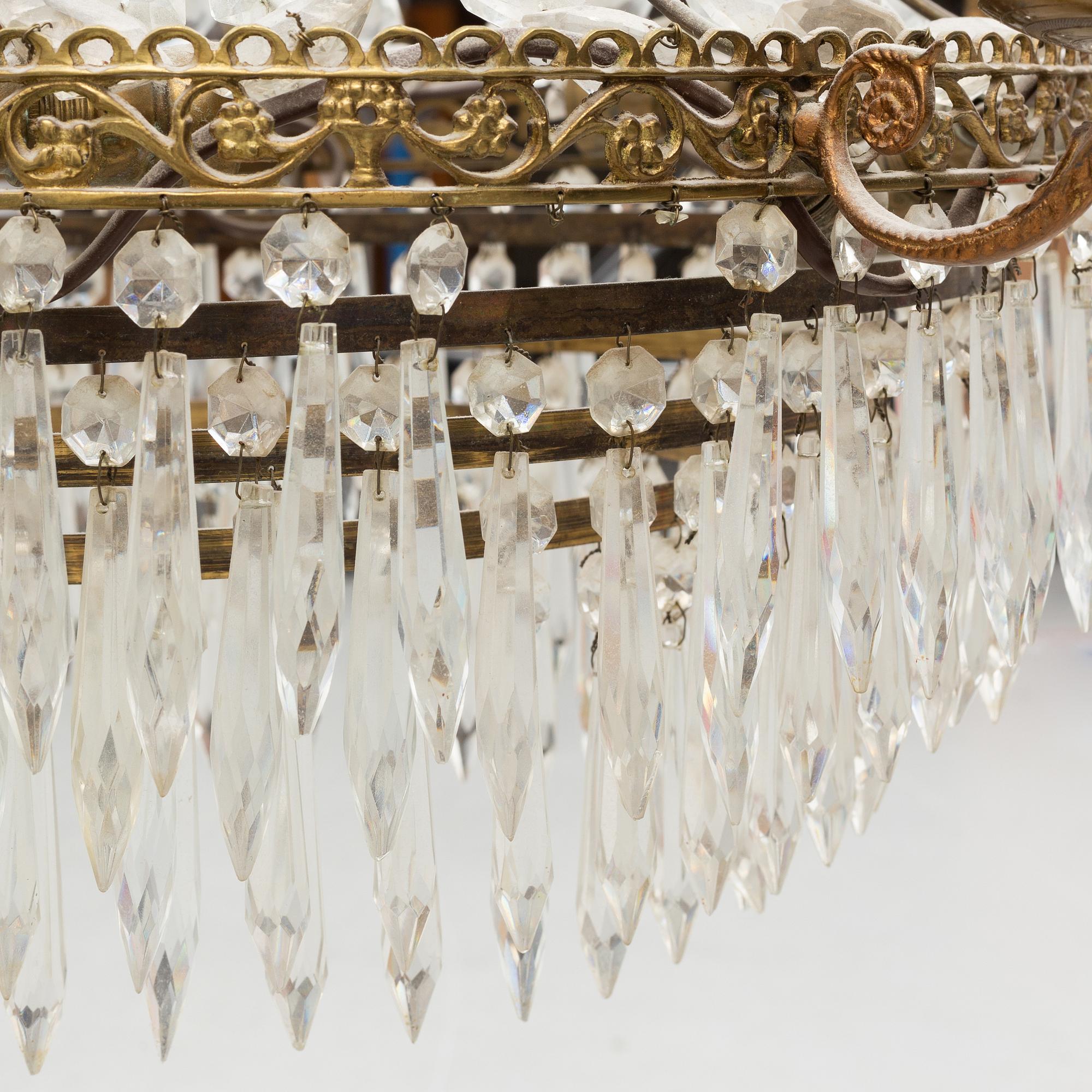 An Empire style chandelier, early 20th Century.