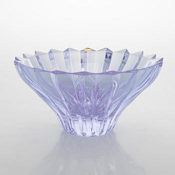 Aimo Okkolin, malja, "Terälehdet", signeerattu Aimo Okkolin Riihimäen Lasi oy.