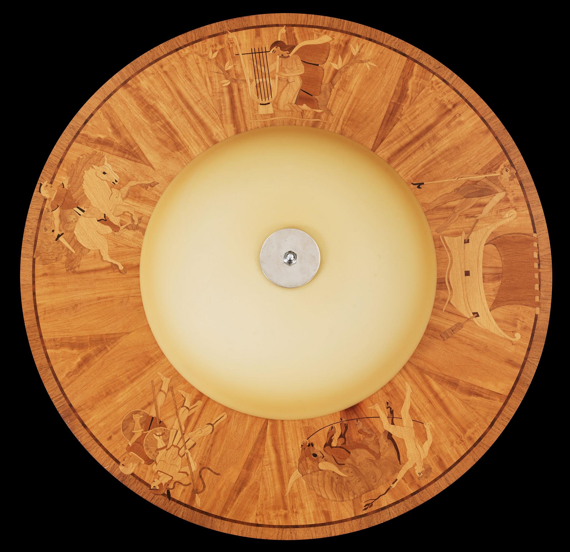 TAKPLAFOND, Birger Ekman, sannolikt, Mjölby Intarsia 1930-40-tal.