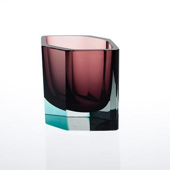 GLASSKULPTUR, "Pilari" (Pelare) 250, signerad K. Franck, Nuutajärvi Notsjö -58.