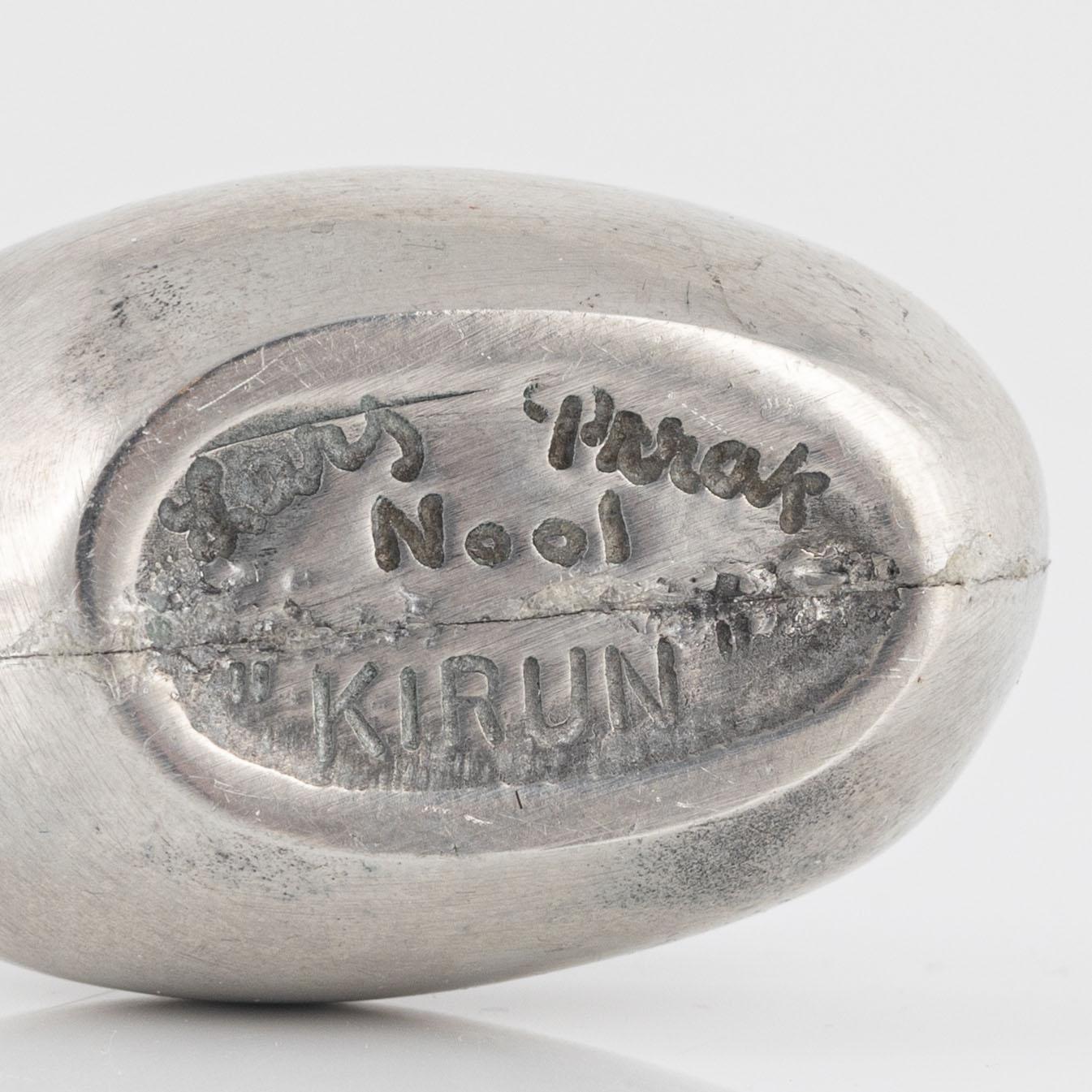 Lars Pirak, a pewter salt cellar.