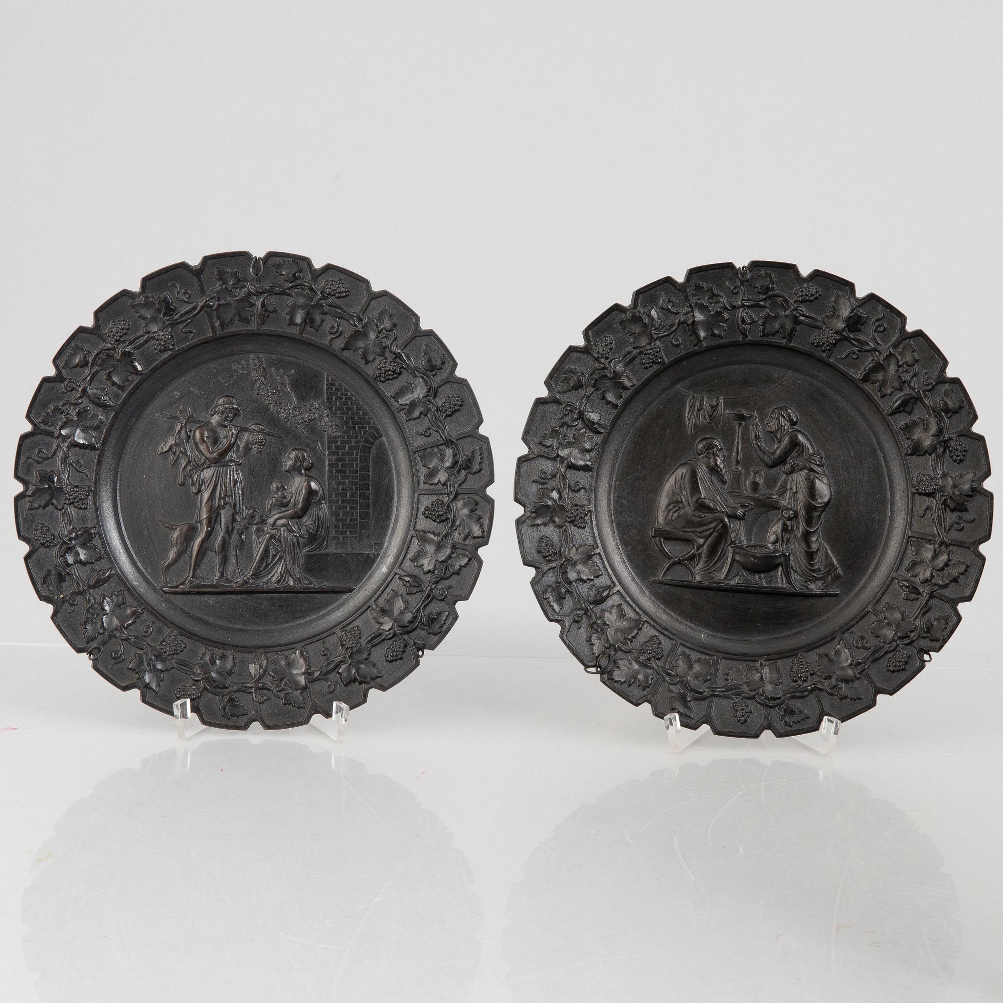 Four decorative plates, later part of the 20th century.