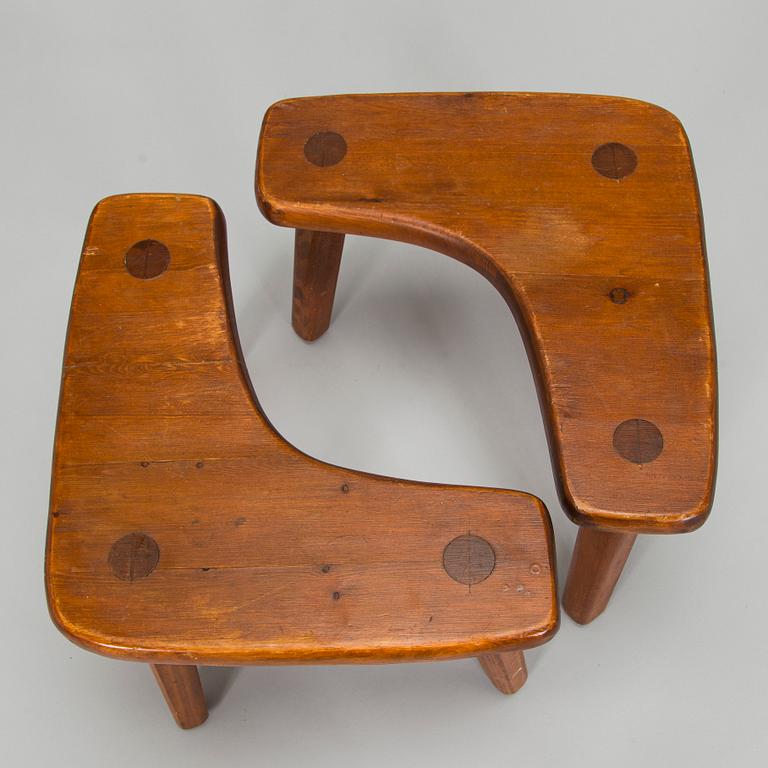 A pair of 1960/1970s stools, Finland.