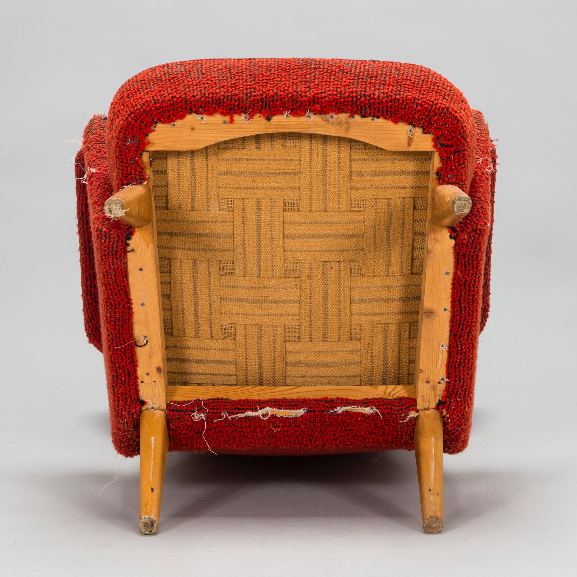 Carl Gustaf Hiort af Ornäs, fåtölj, Hiort Tuote Puunveisto, 1940-tal.