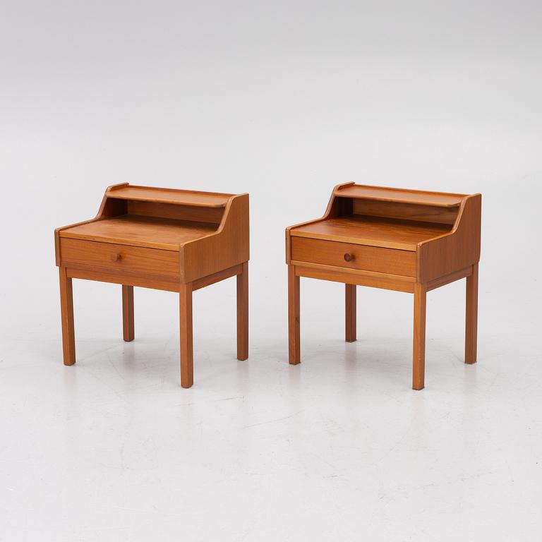 Bedside tables, a pair, second half of the 20th century.
