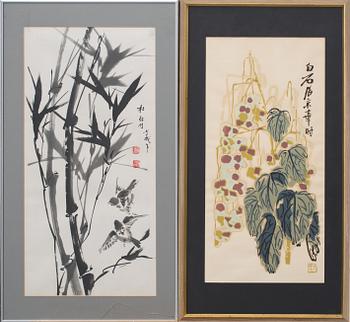 OKÄNDA KONSTNÄRER, 3 st, Kina 1900-tal.