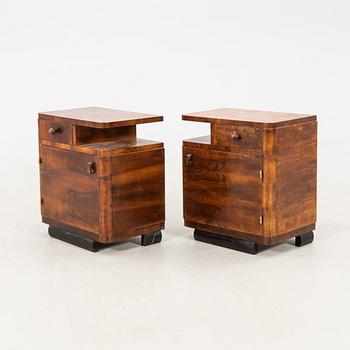 Pair of Art Deco bedside tables, early 20th century.