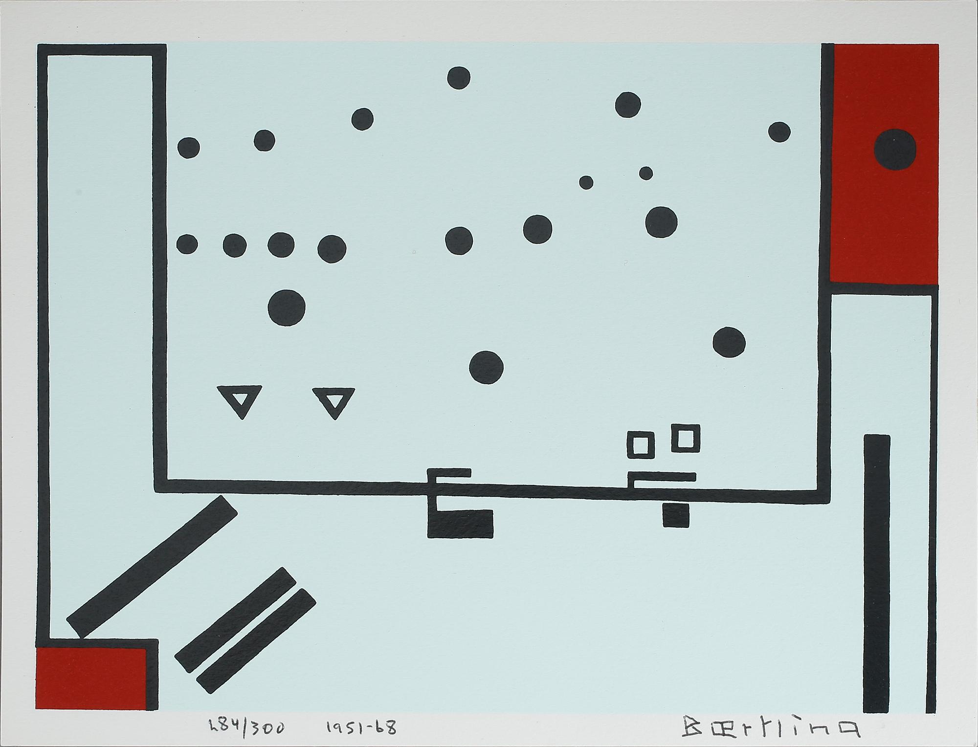 OLLE BAERTLING, färgserigrafi, 1951-68, signerad och numrerad 284/300.