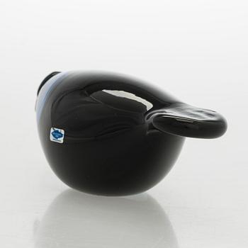 Oiva Toikka, a glass bird, 'Crow', signed Oiva Toikka Nuutajärvi Notsjö.