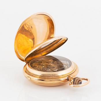 Pocket watch, Grand Complications, Quarter-Hour Repeating Chronograph, Triple-Date Calendar, Moon phase, hunter.
