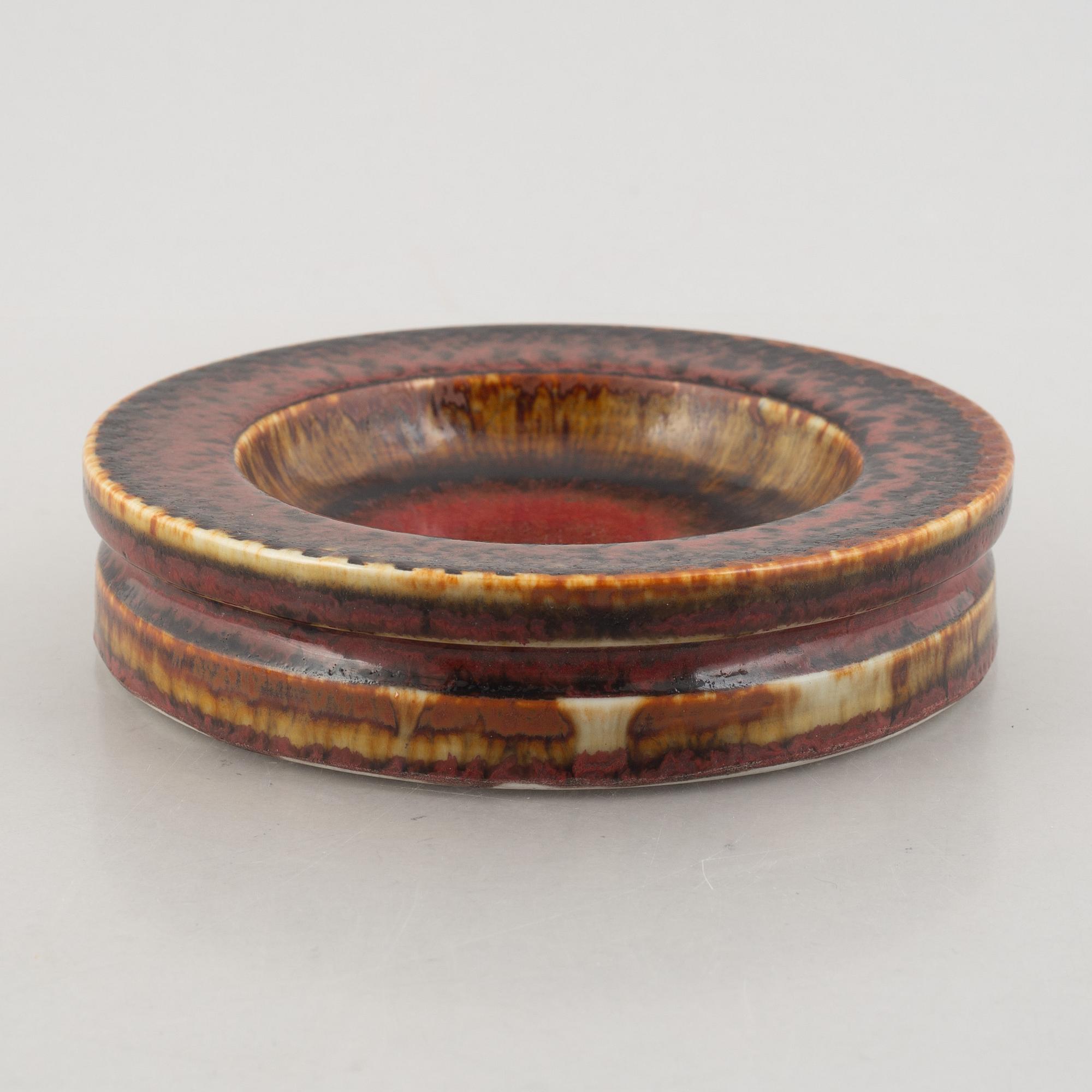 Stig Lindberg, three stoneware bowls, Gustavsbergs Studio, Sweden, 1969-82.