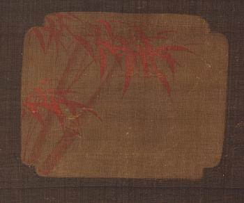 A Chinese scroll painting, ink and colour on silk. Late Ming dynasty/early Qing dynasty.