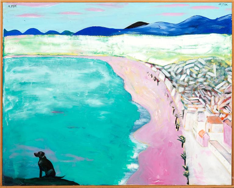 Madeleine Pyk, "Black Dog in Landscape".