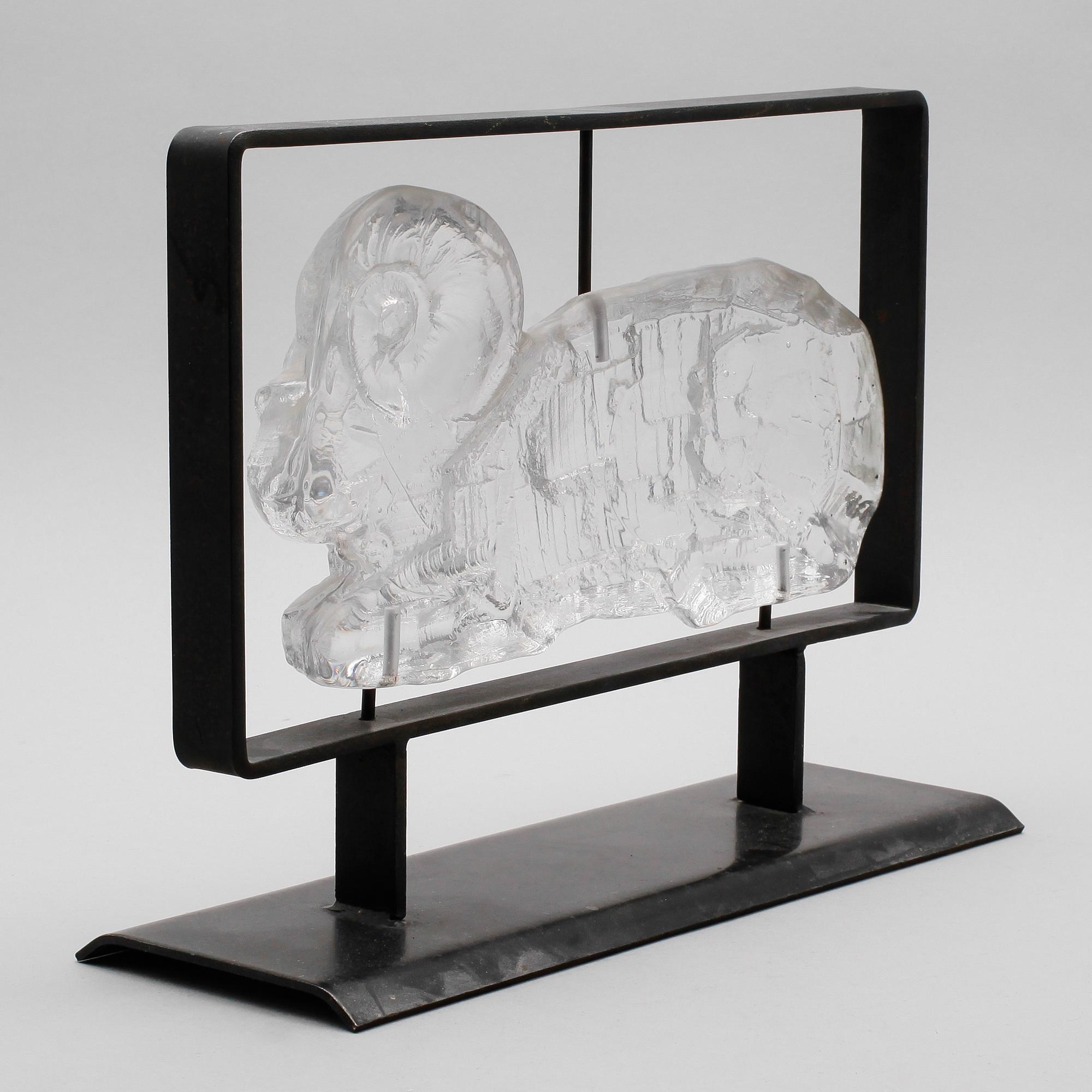 ERIK HÖGLUND, skulptur, glas, Boda.
