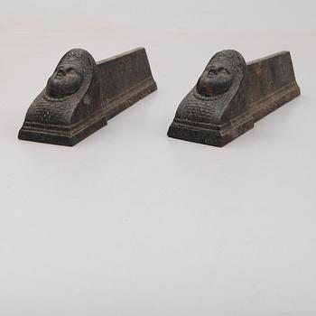 ELDHUNDAR, 1 par, gjutjärn, 1800-/1900-tal.