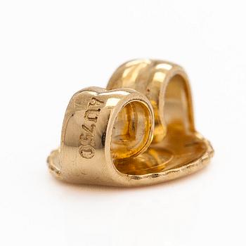 Tiffany & Co, Elsa Peretti, a pair of 18K gold 'Open Heart' earrings.