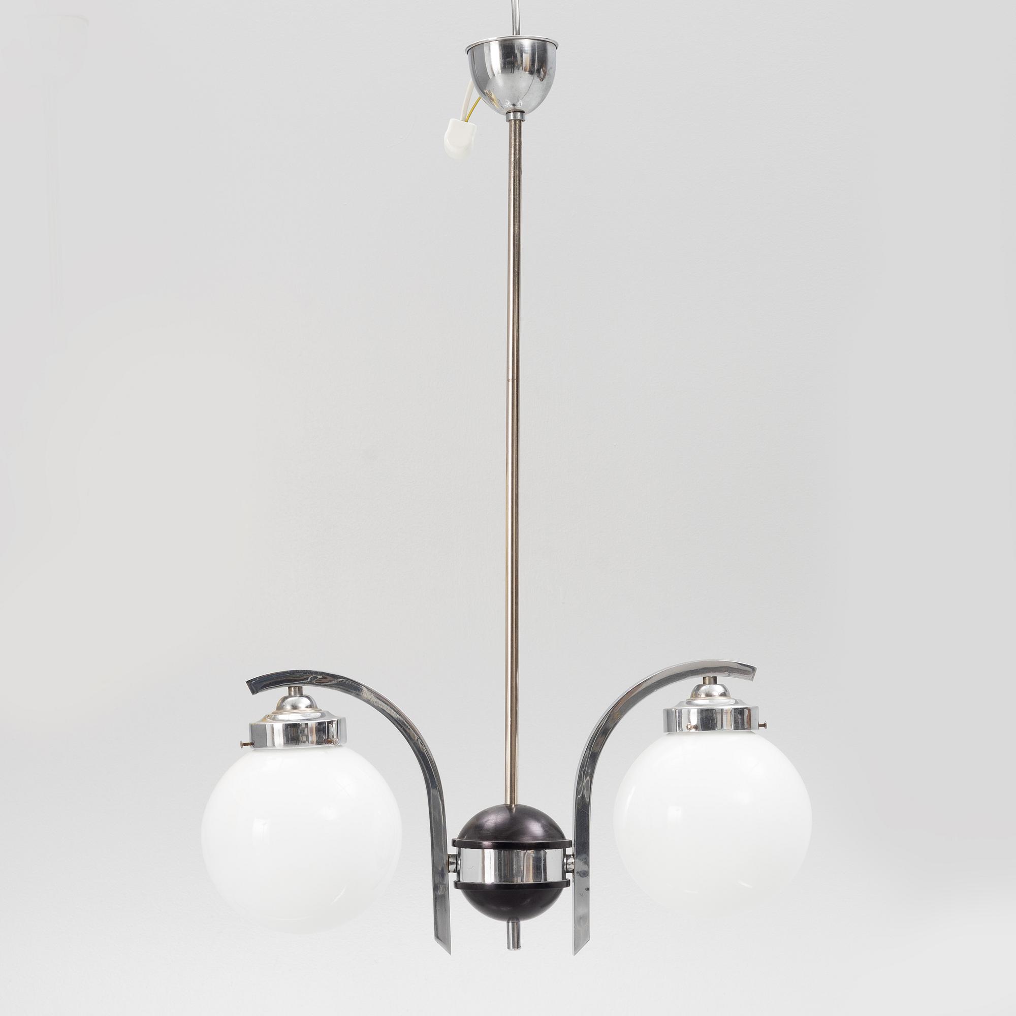 An Art Deco ceiling light, 1930s.