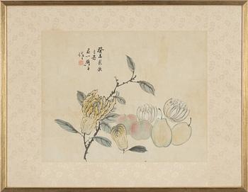A Chinese painting signed Liu Junyi, ink and color on paper, 20th Century.