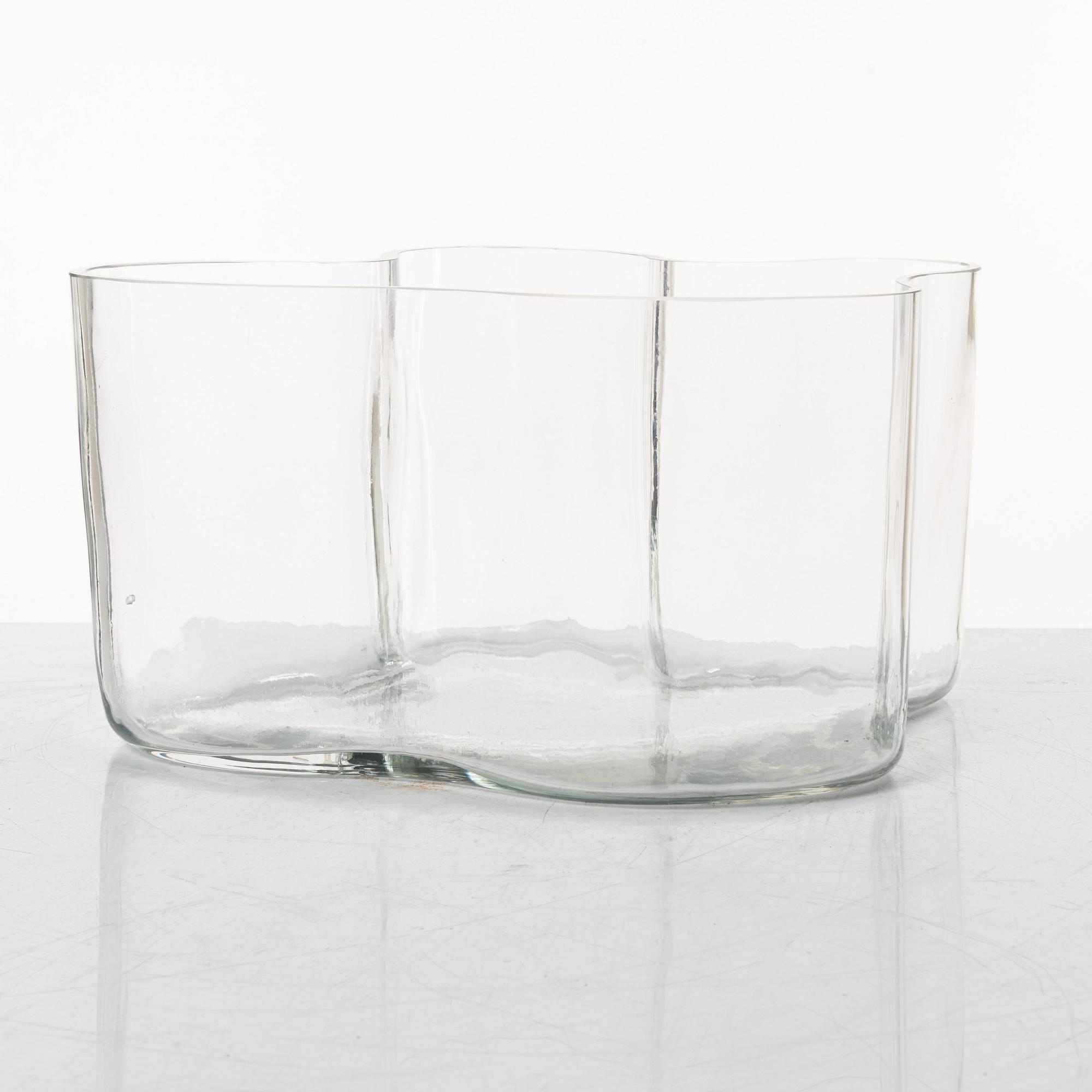 Alvar Aalto, a model 3031 glass vase, Iittala, Finland, second half of the 20th century.