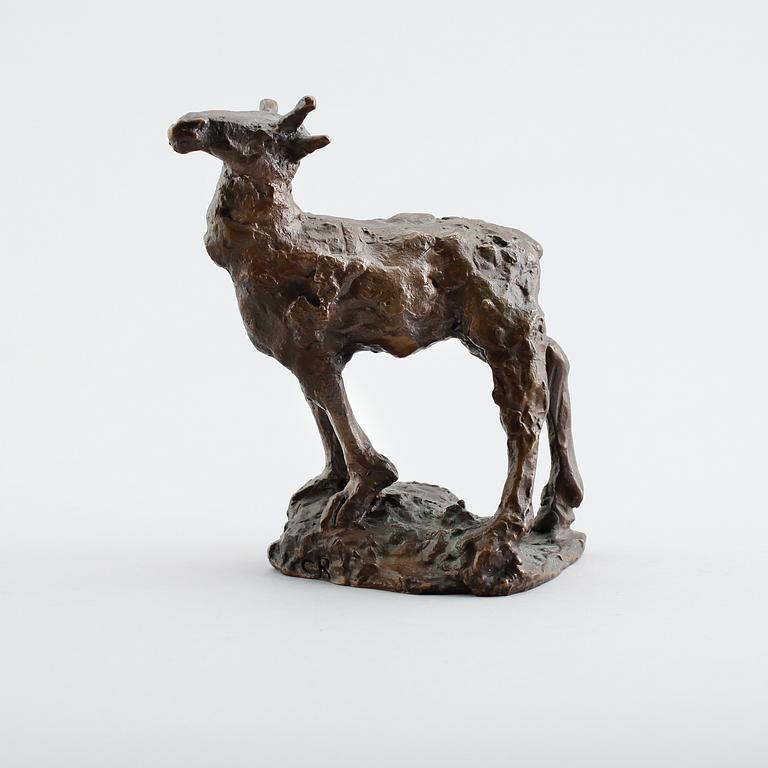 OKÄND KONSTNÄR, skulptur, brons, monogramsignerad CR, Herman Bergman gjuteri.