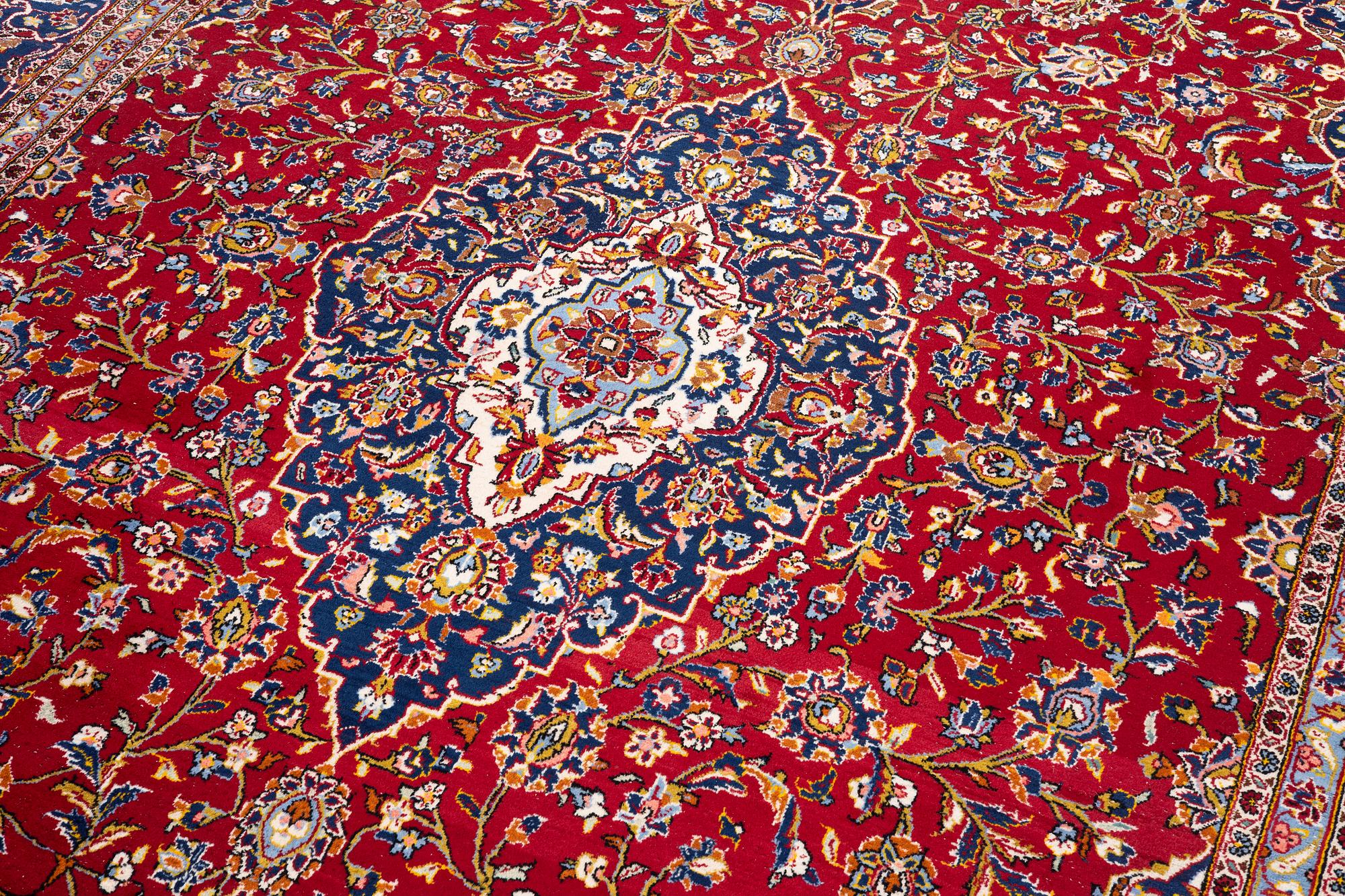 Rug, Keshan, approx. 345 x 295 cm.