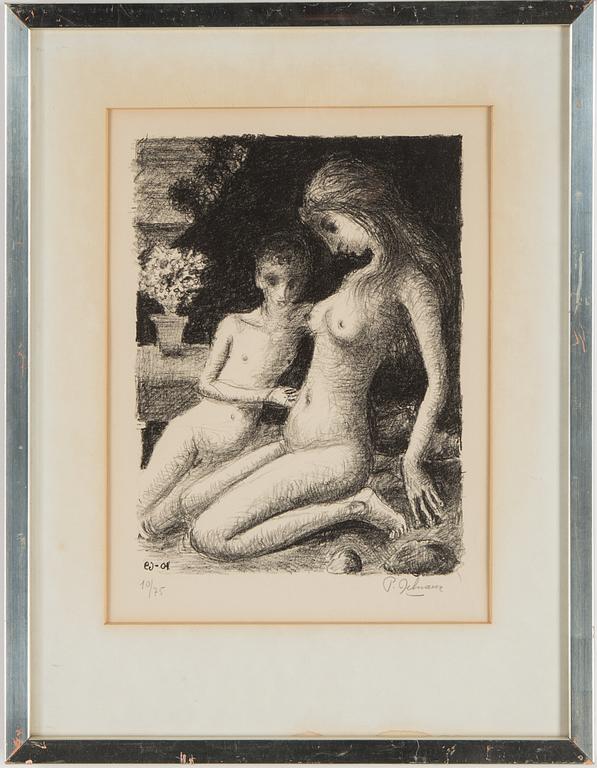 PAUL DELVAUX, a lithograph, signed and numbered 10/75.
