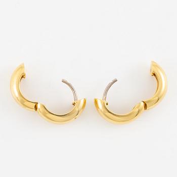 Örhängen, ett par, kreoler, 18K guld.