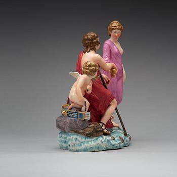 A large Royal Copenhagen porcelain figure group, Denmark, 1780's.