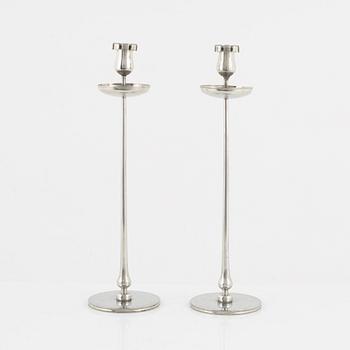 A pair of peuter candle sticks by Josef Frank for Svenskt Tenn, 1955.
