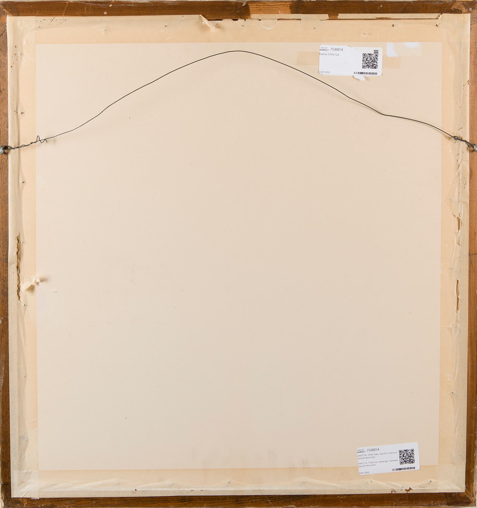 KARTTA, 1700-luku, Ruotsi, Samuel Gustaf Hermelin.