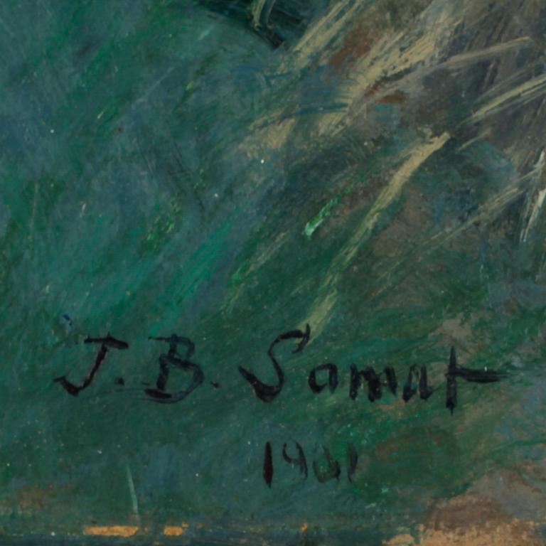 JEAN BAPTISTE SAMAT, olja på pannå, signerad och daterad 1901.