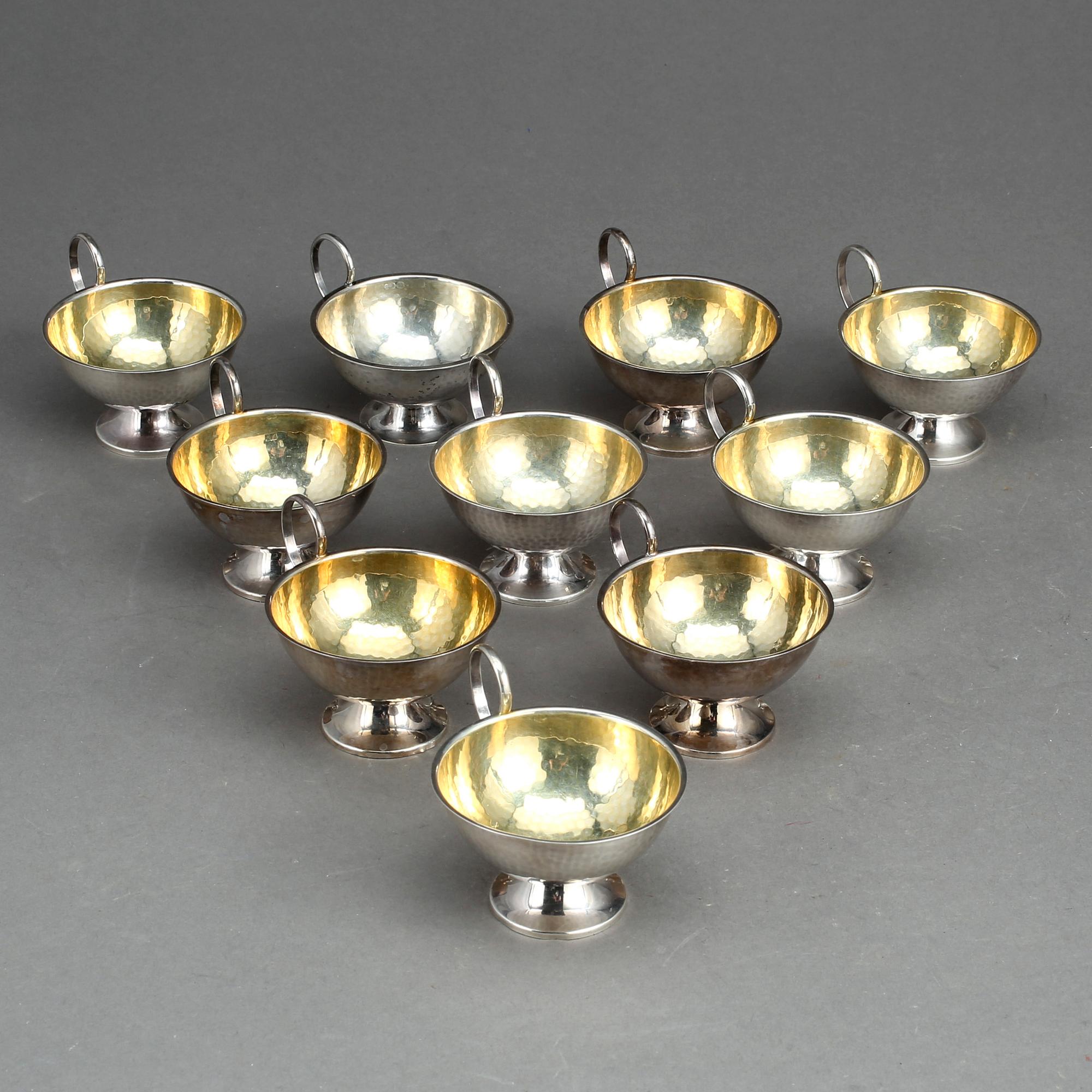 PUNSCHBÄGARE, 10 st (9+1), 9 Cesons, Göteborg, 1970-1. Tot ca 313 g.