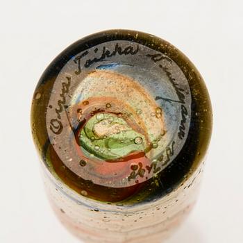 OIVA TOIKKA, BOTTLE, 'Puteli', glass, signed Oiva Toikka Nuutajärvi Notsjö, 1970's.