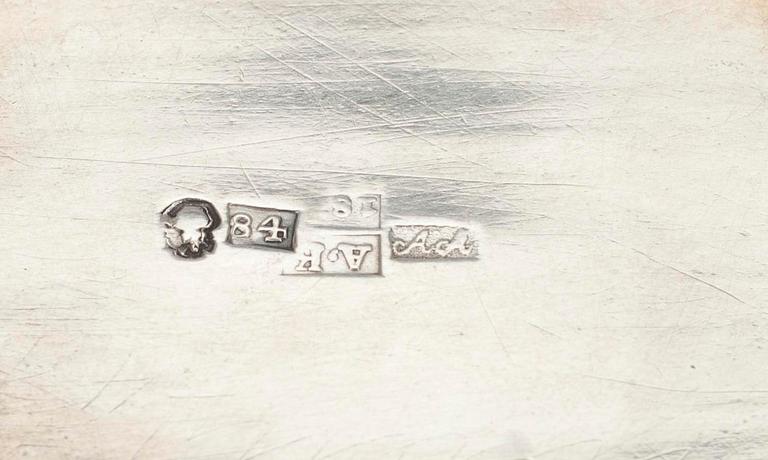 SALTKAR, silver, Andrej Astrachanzew, Moskva 1821-1835. Vikt ca 49,4 g.