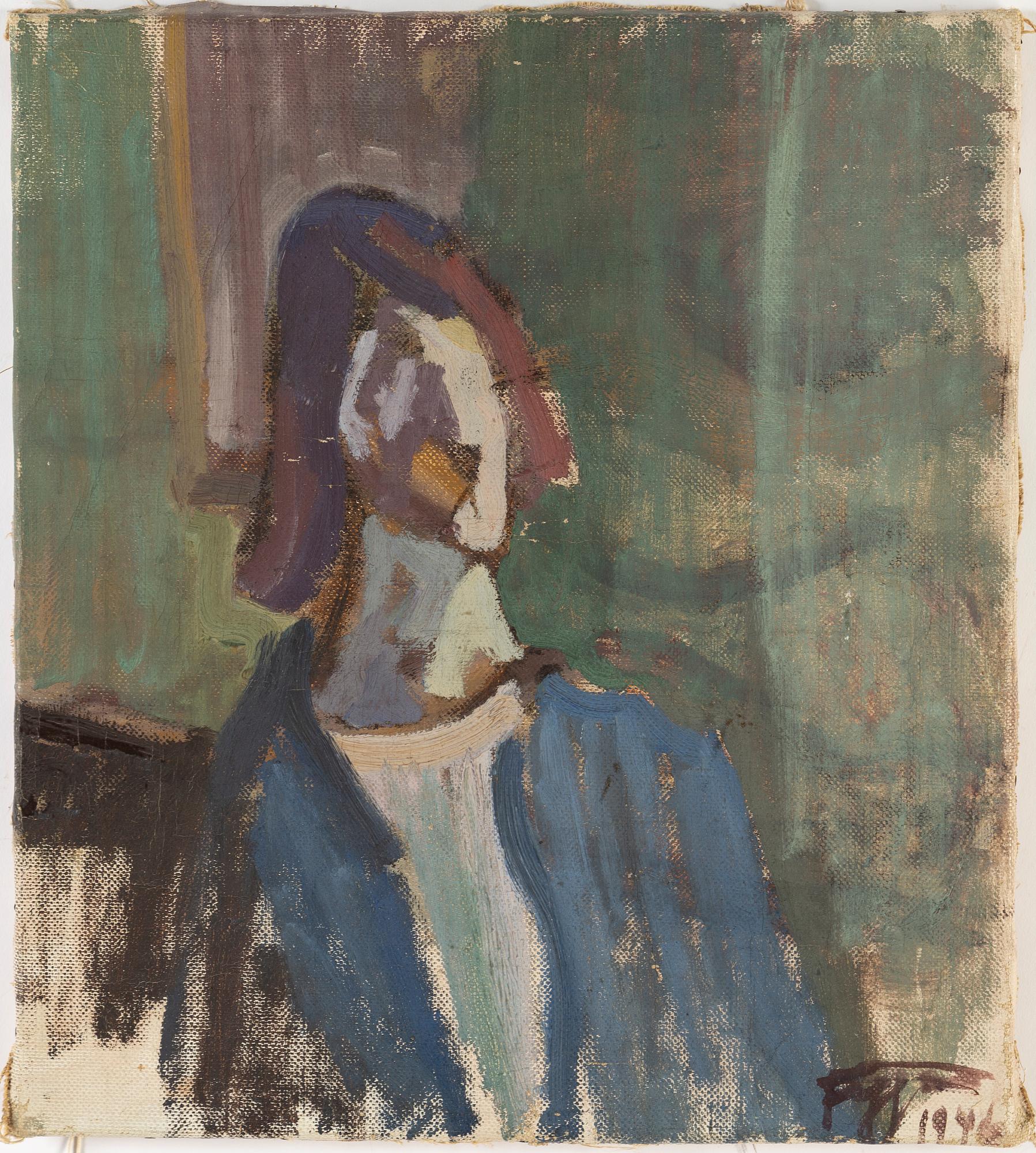 EDDIE FIGGE, oil on canvas, signed and dated 1946.