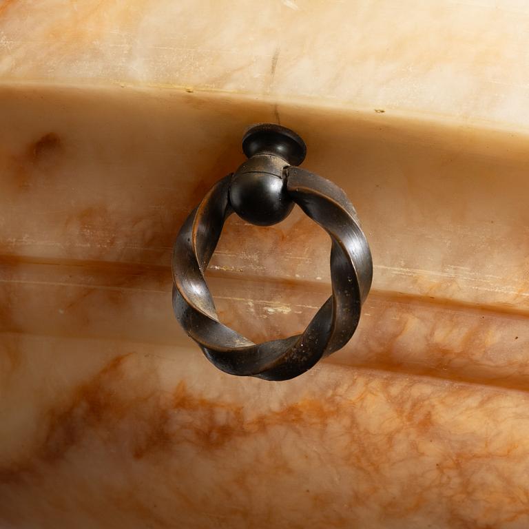 An alabaster ceiling lamp, 1920s.