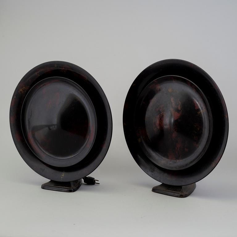 a set of four bakelite speakers from Philips, 1930's.