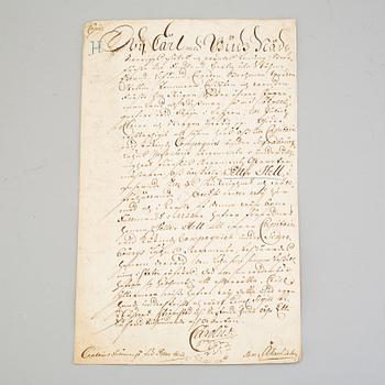 DOCUMENTS, Sweden, 1700s.