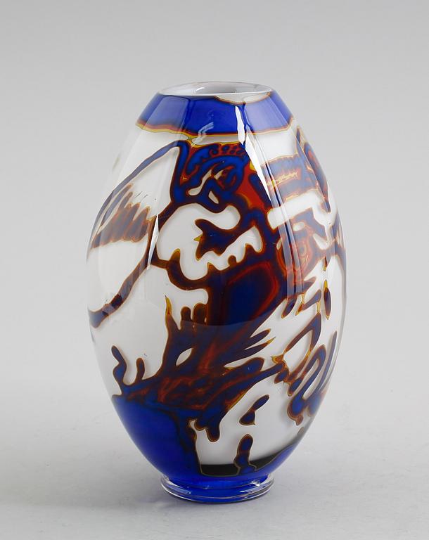 VAS, glas, graal, Berit Johansson, Orrefors, signerad.