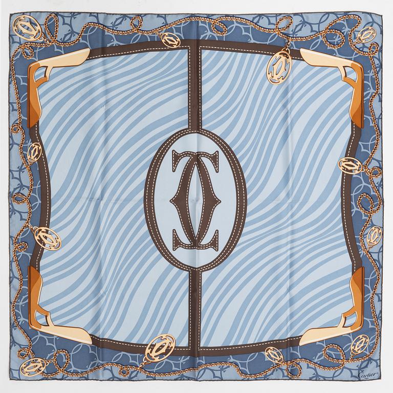 Cartier, a twill silk scarf.