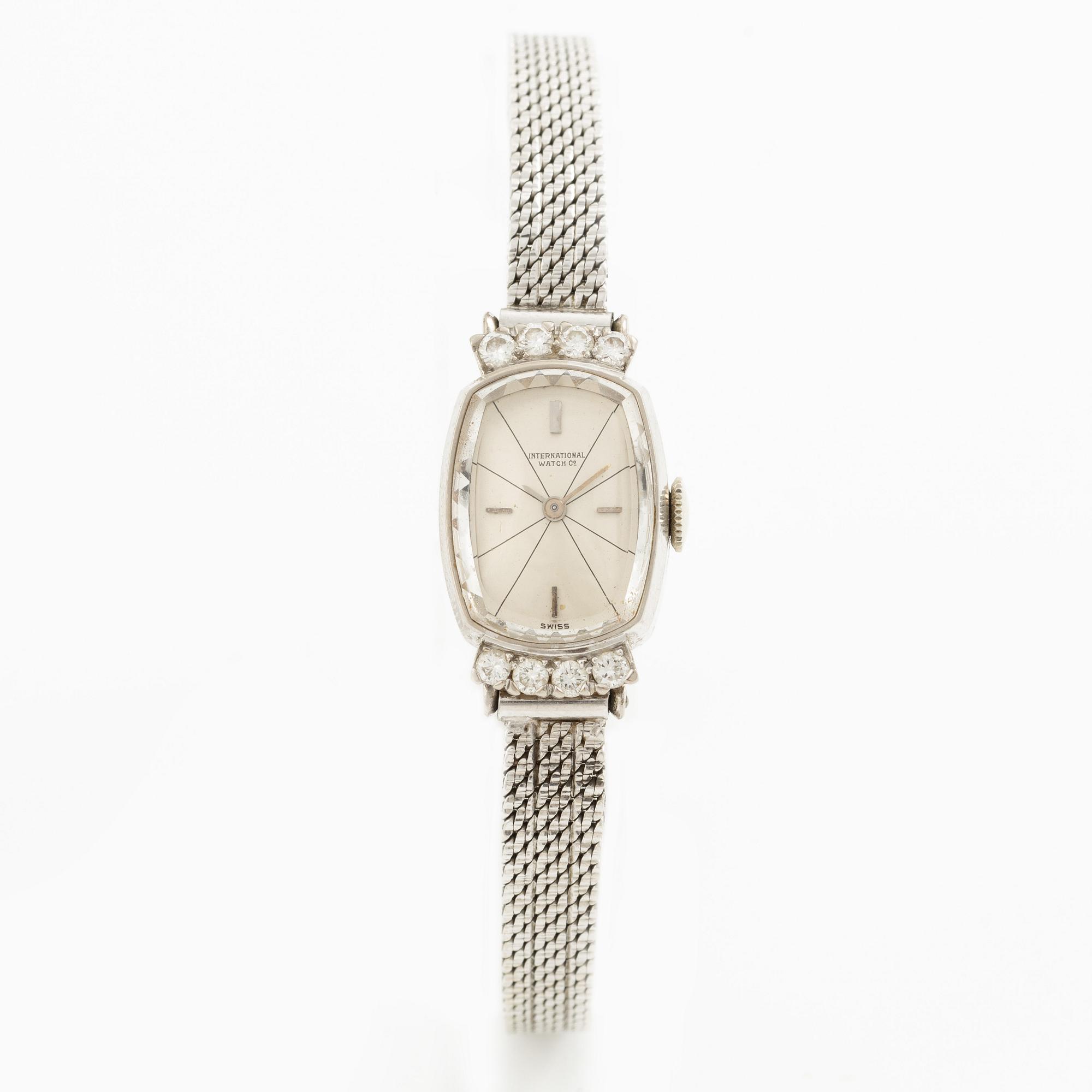 IWC, wristwatch, 18K white gold, 14 mm.