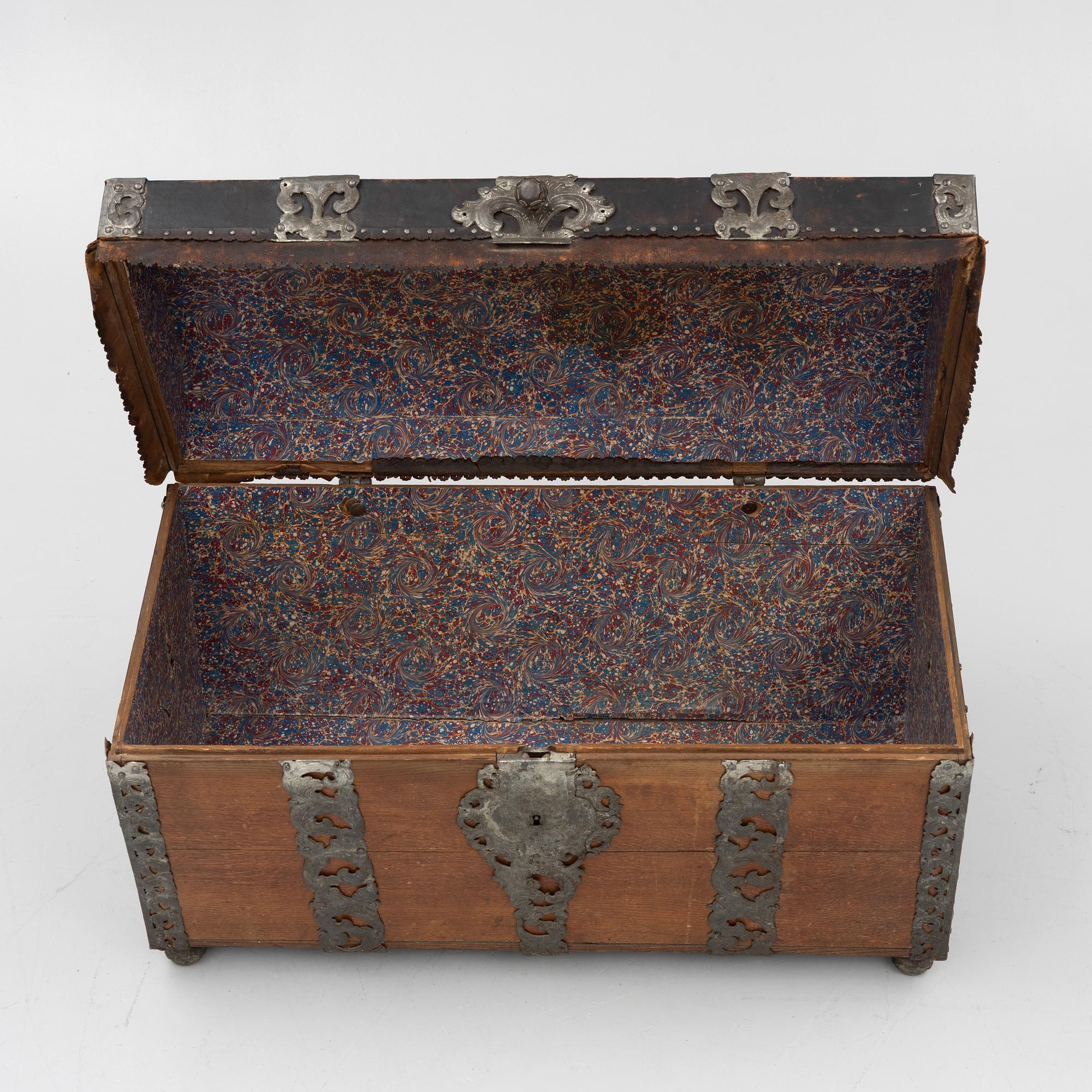 A Swedish baroque chest, circa 1700.