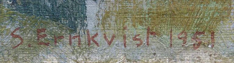 ERNKVIST, SVEN. Olja på pannå, sign. o dat. -51.