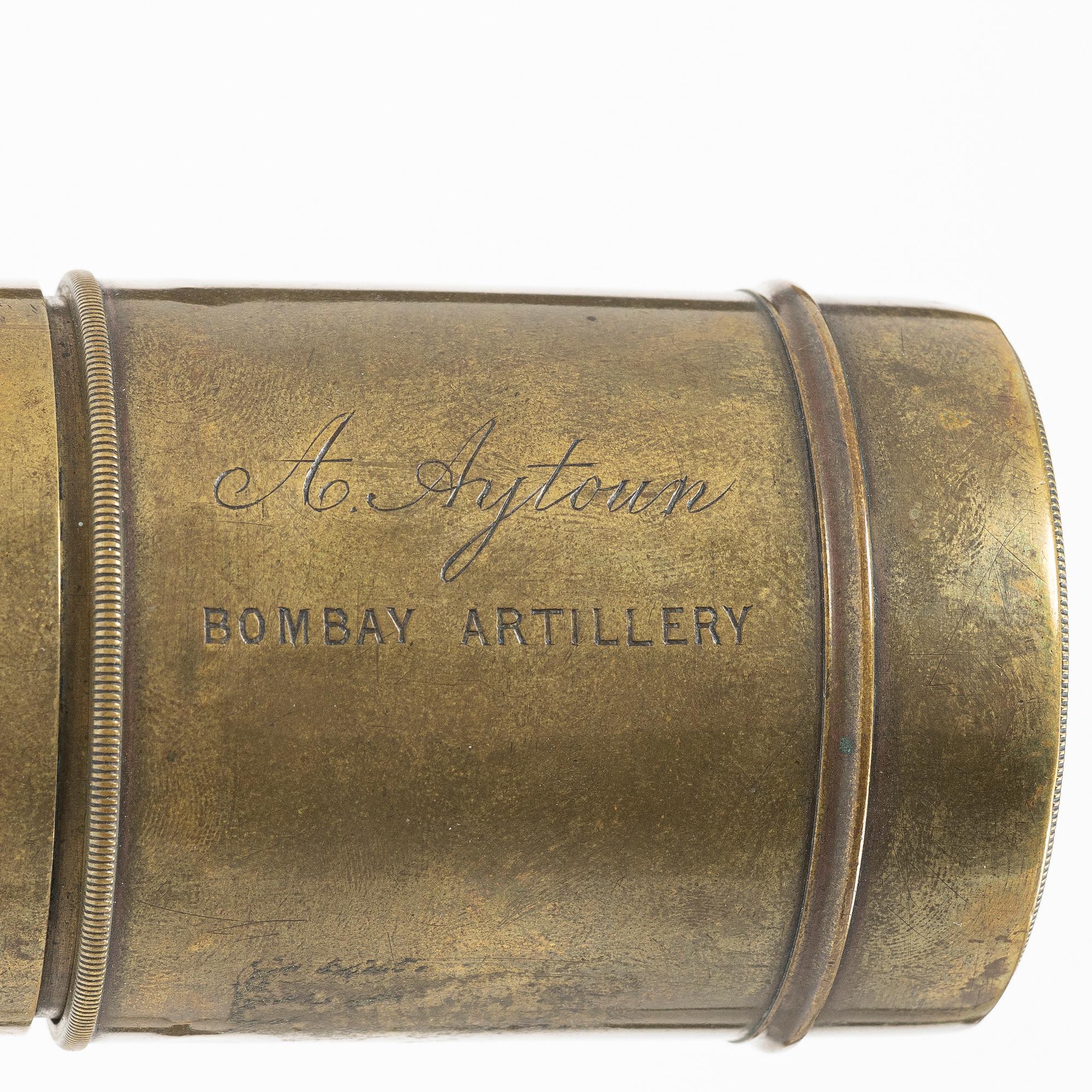 Telescope, 19th century, marked L Ingr Chevalier,  opticien du Roi  , Place du Pont Neuf 15, Paris.